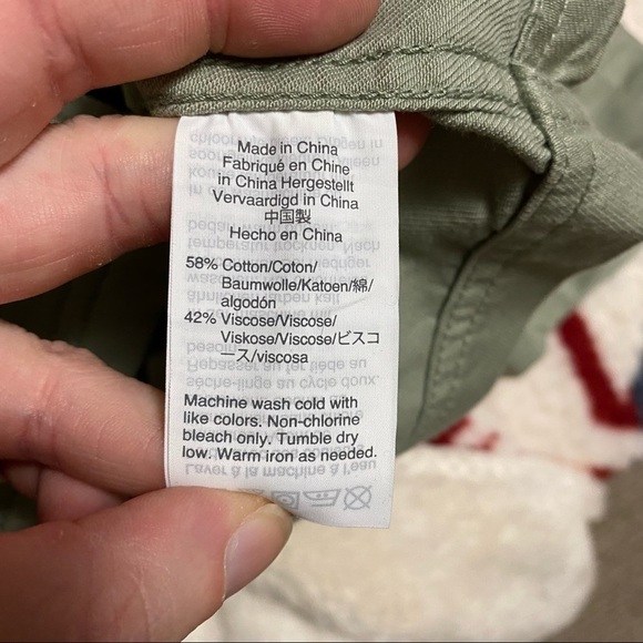 Madewell Southlake Military Jacket Sage Green Snap Buttons Medium Tie Wa… - Picture 8 of 8